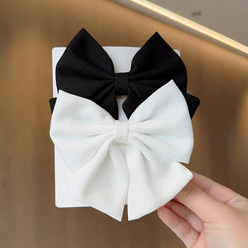 2PCS Solid Color Grosgrain Ribbon Hair Bows for Girls - Image 39