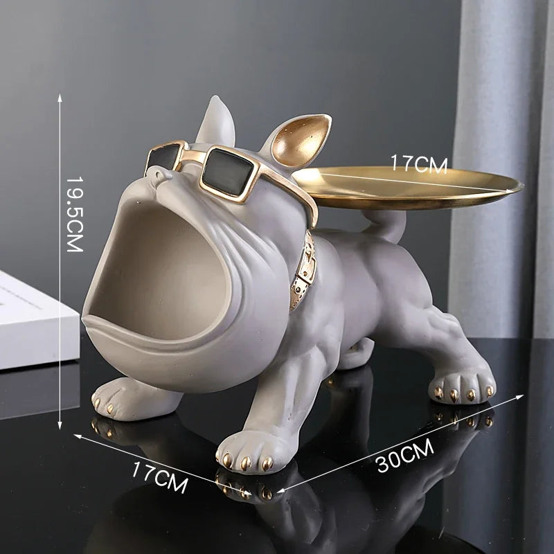30cm Home Decor Bulldog Figurine – Stylish Storage Box and Ornament - Image 7