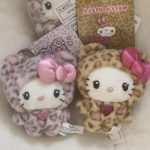 Sanrio Leopard Print Bear Series Hello Kitty Keychain Pendant
