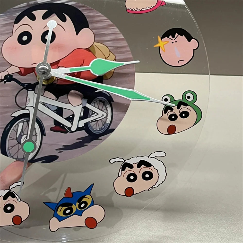 Adorable Crayon Shin-Chan Acrylic Clock – A Kawaii Anime - Image 2