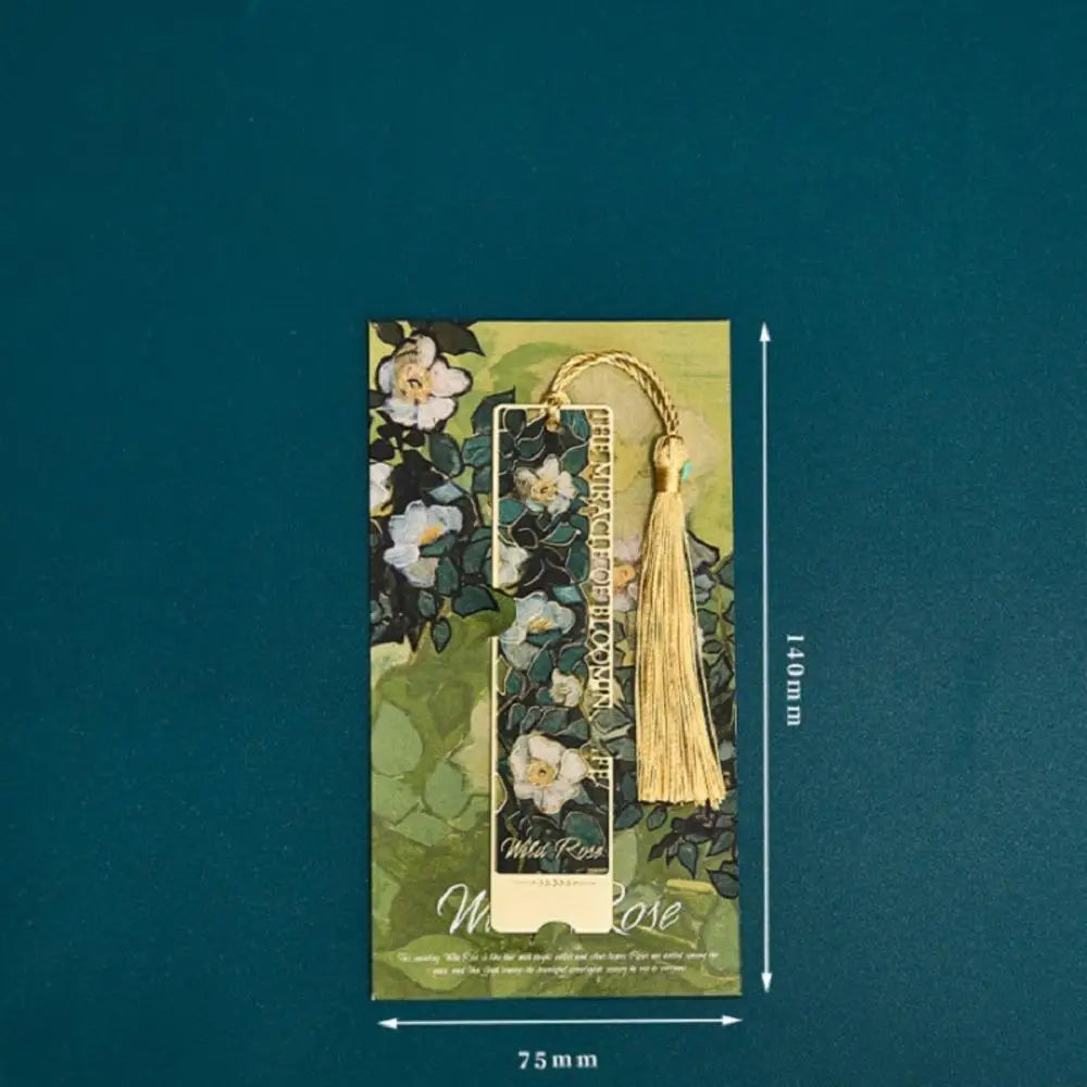 Aesthetic Floral Painting Metal Bookmark - Image 12