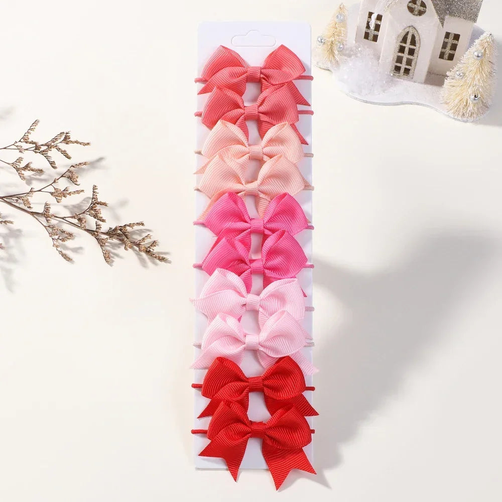 10Pcs Elastic Hair Ties with Ribbon Bows – Baby & Kids Gift Accessories - Image 11