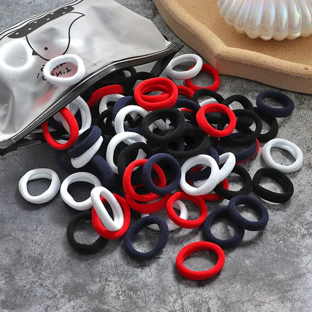 Women’s Seamless Thumb Ring Hair Ties – 50pcs Set - Image 22