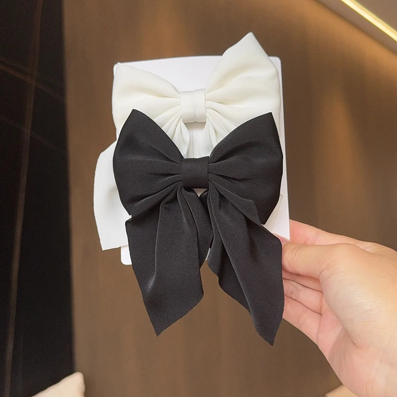 2PCS Solid Color Grosgrain Ribbon Hair Bows for Girls - Image 34