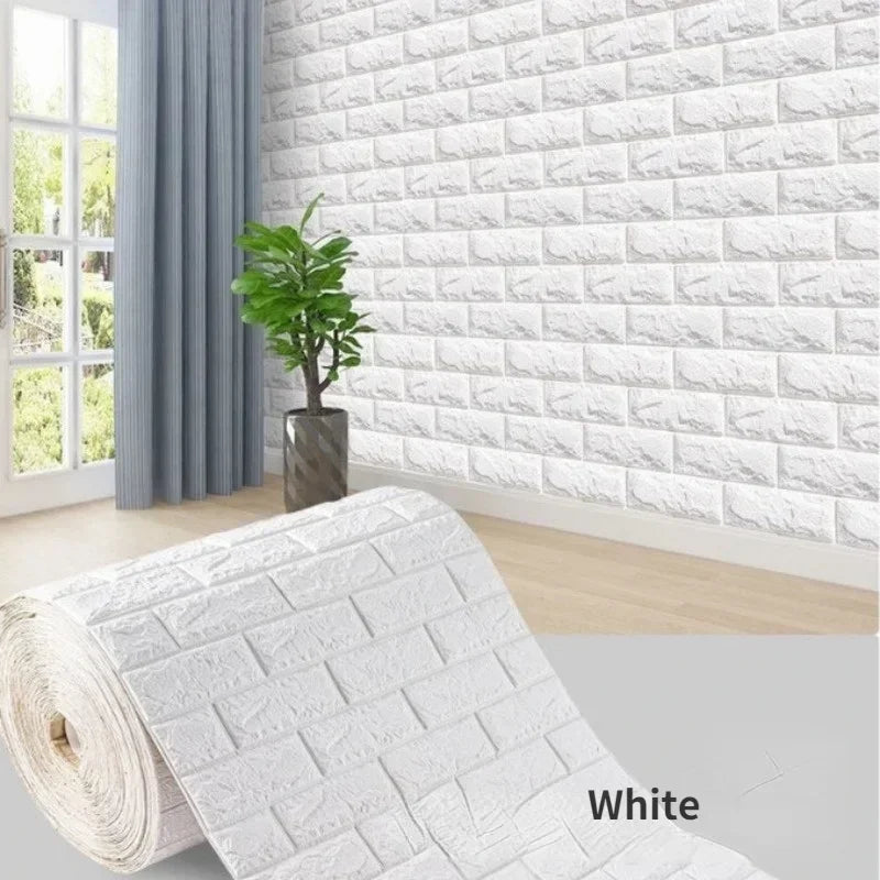 Transform Your Space with 3D Soft Foam Brick Wallpaper Stickers - Image 11