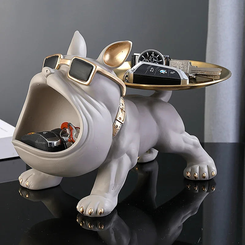 30cm Home Decor Bulldog Figurine – Stylish Storage Box and Ornament - Image 2