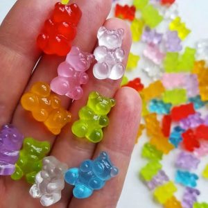 50Pcs Gummy Bear Rhinestone Nail Art Charms – Jelly Bear Decorations