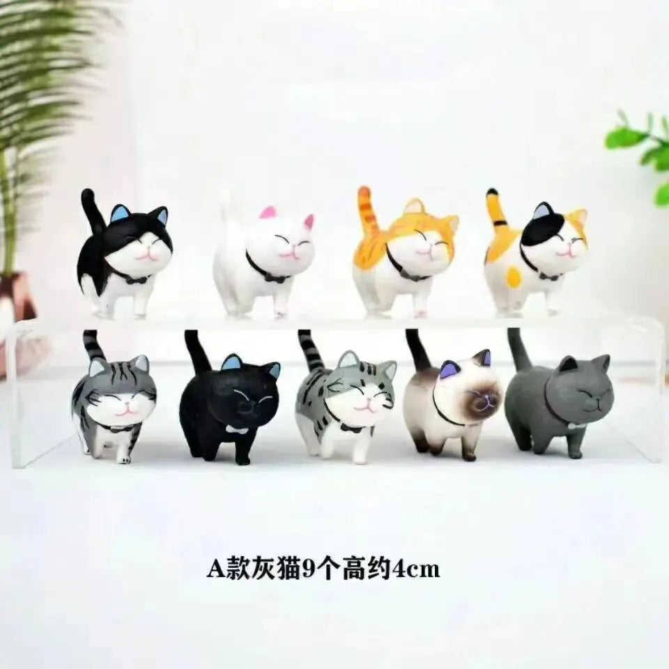 Adorable 9pcs Kawaii Cat Figurines – Perfect for Home Decor - Image 7