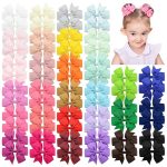 Adorable Candy Color Bow Hair Clip Set for Baby Girls