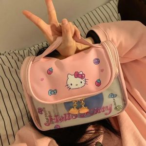 Sanrio Kawaii Hello Kitty Zipper Makeup Bag – Cute