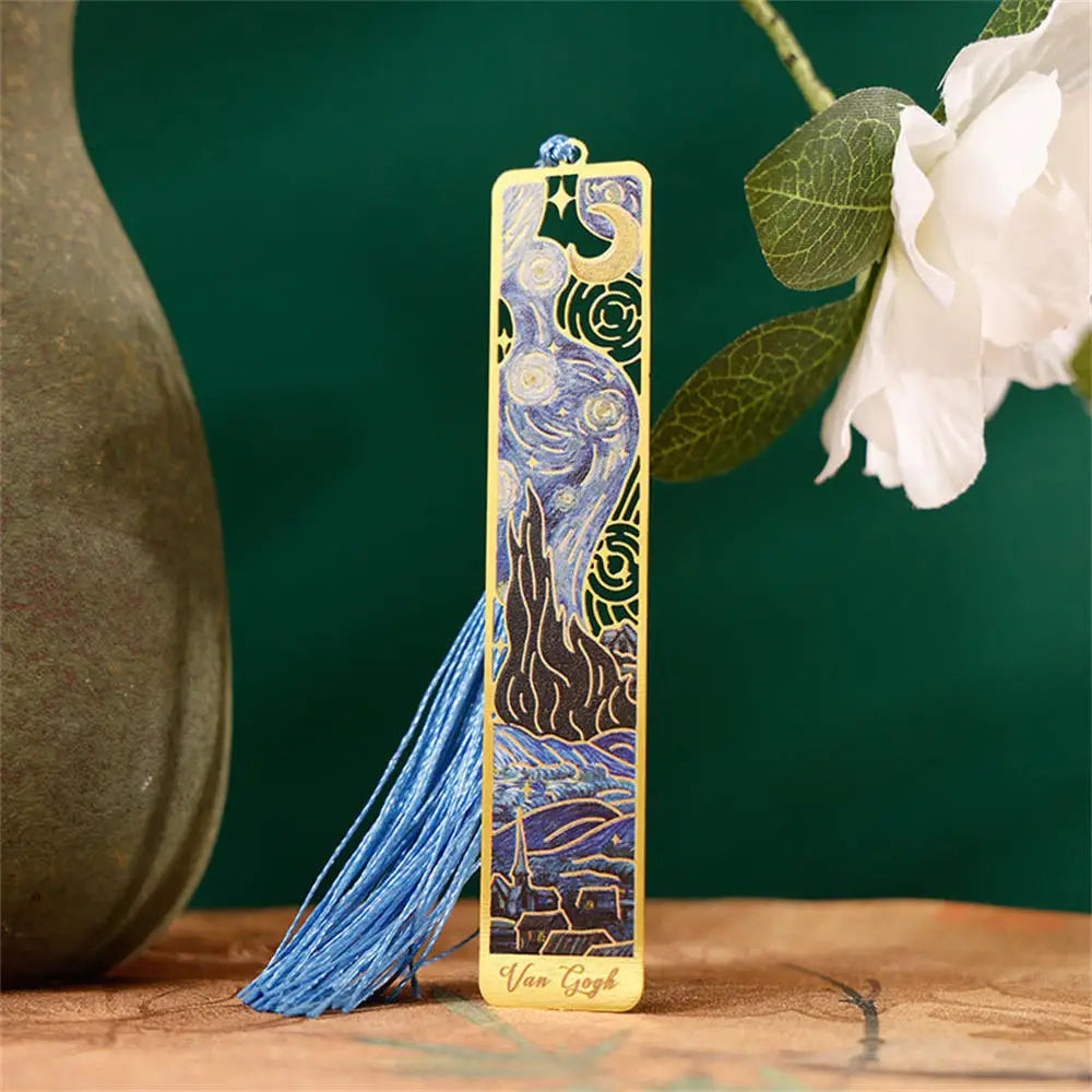 Aesthetic Floral Painting Metal Bookmark - Image 14