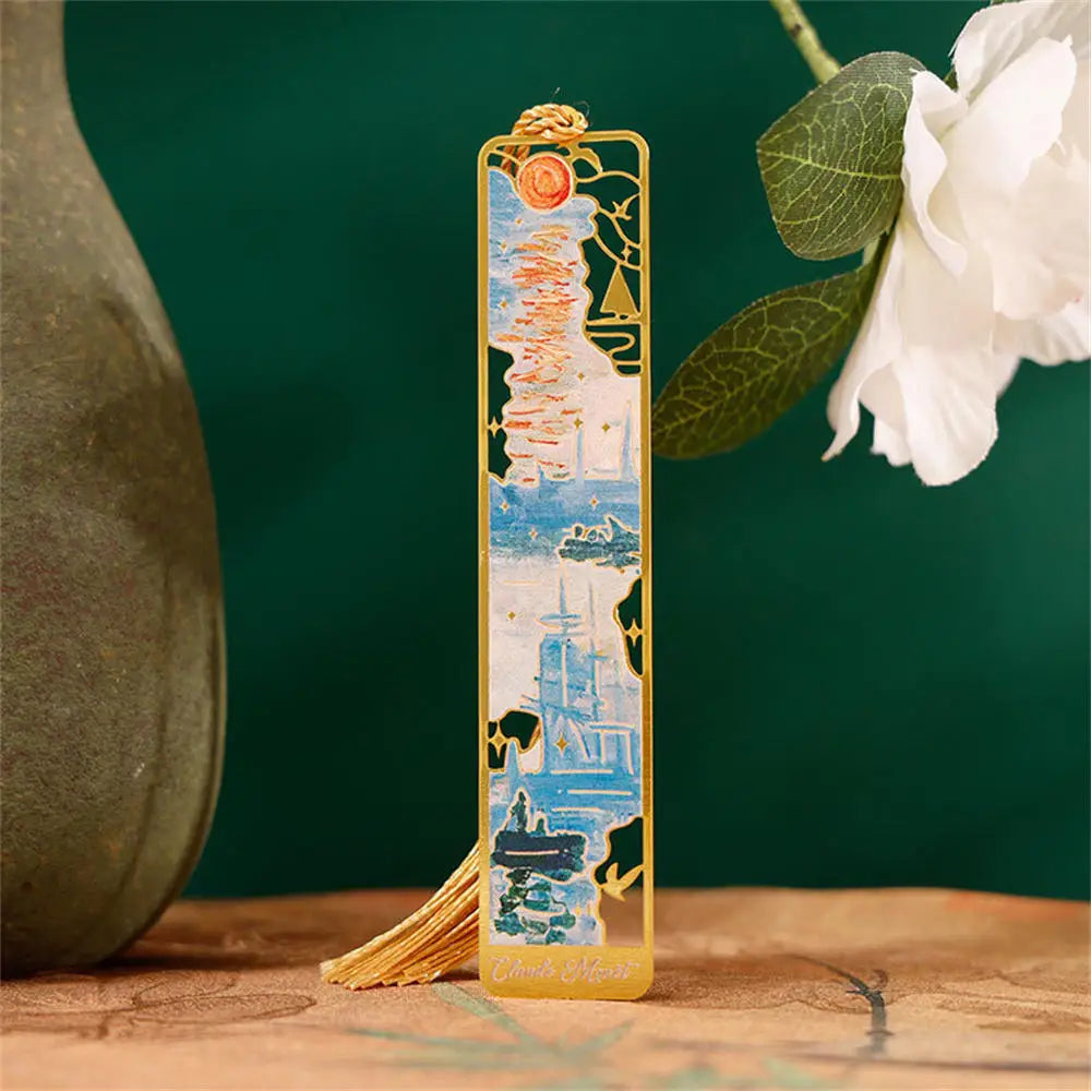Aesthetic Floral Painting Metal Bookmark - Image 9